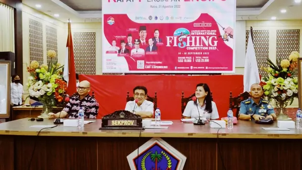 Konferensi pers Piala Presiden dalam Likupang Nort Sulawesi International Fishing Competition (LNSIFC) 2022.