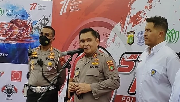Kapolda Metro Jaya Irjen Pol Fadil Imran membuka Street Race seri keempat di Jalan Benyamin Sueb, Kemayoran, Jakarta Pusat, Sabtu 3 September 2022.