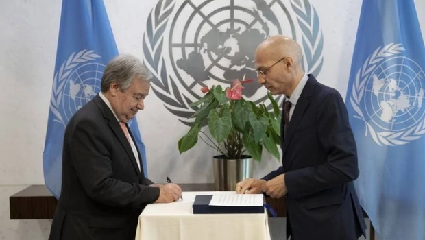 Sekretaris Jenderal Perserikatan Bangsa-Bangsa Antonio Guterres akan berusaha untuk menunjuk rekannya dari Austria Volker Turk sebagai Komisaris Tinggi Hak Asasi Manusia berikutnya di New York, AS, Kamis 9 September 2022.
