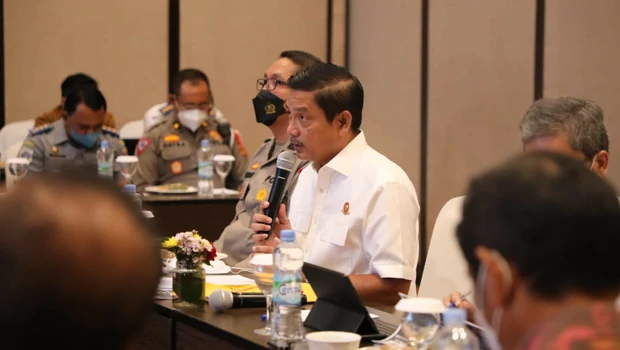Direktur Jenderal Perhubungan Darat (Dirjen Hubdat) Hendro Sugiatno pada Rakor Penyelenggaraan KTT G-20 Indonesia 2022 di Hotel Aryaduta, Bali pada Selasa, 13 September 2022.