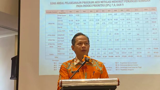 Sekretaris Jenderal Planologi dan Tata Lingkungan (PKTL) Kementerian Lingkungan Hidup dan Kehutanan (KLHK) Dr Haniaf Faisol Nurofiz.