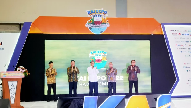 Pembukaan KAI Expo yang digelar PT Kereta Api Indonesia (Persero), di Jakarta Convention Center, 17 September 2022.