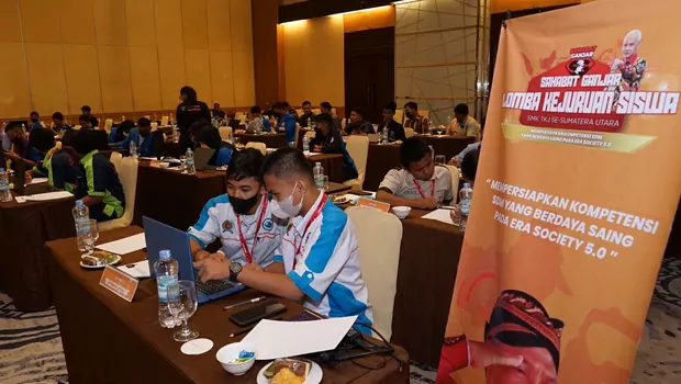 Sahabat Ganjar gelar lomba siswa SMK IT di Hotel Aryaduta Medan, Medan Petisah, Kota Medan, Sumatera Utara, Sabtu, 17 September 2022.