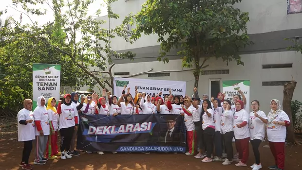 Warga Citeureup, Bogor, Jawa Barat deklarasi dukungan untuk Sandiaga Uno jadi Presiden 2024, Minggu, 25 September 2022.