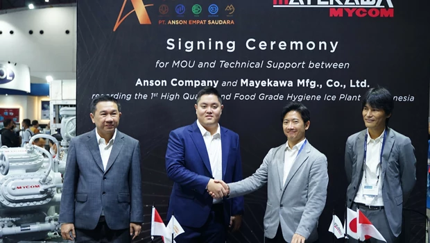 Penandatangan kerja sama Anson Company dengan PT Mayekawa Indonesia.