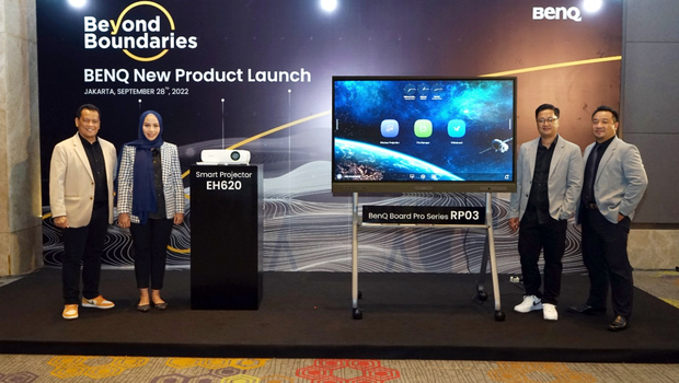 BenQ meluncurkan dua produk terbarunya yaitu Smart Projector EH620 untuk bisnis dan Interactive Displays RP03 untuk pendidikan, Rabu, 28 September 2022, di Hotel Holiday Inn Kemayoran, Jakarta.