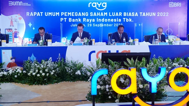 Rapat Umum Pemegang Saham Luar Biasa (RUPSLB) Tahun 2022 PT Bank Raya Indonesia Tbk (Bank Raya/AGRO), 29 September 2022.