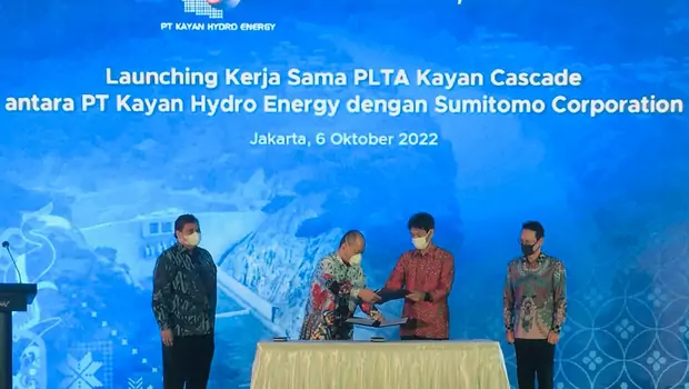 PT Kayan Hydro Energy (KHE) menjalin kerja sama dengan Sumitomo Corporation, asal Jepang untuk pembangunan PLTA Kayan.