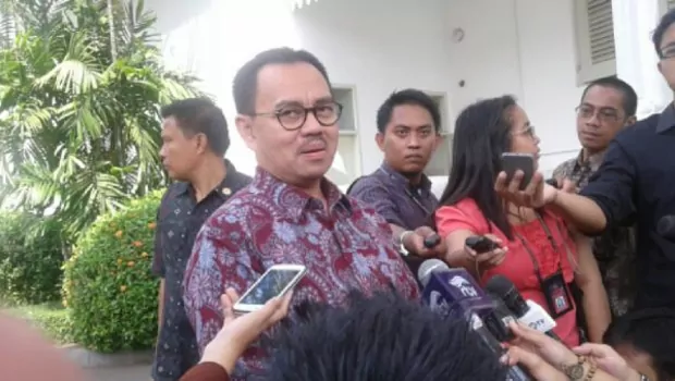 Menteri ESDM Sudirman Said memberikan keterangan pers usai bertemu petinggi PT Freeport di Kompleks Kepresidenan, Jakarta, 2 Juli 2015.