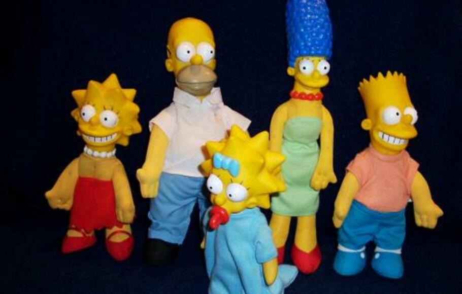 Boneka keluarga Bart Simpson. 
