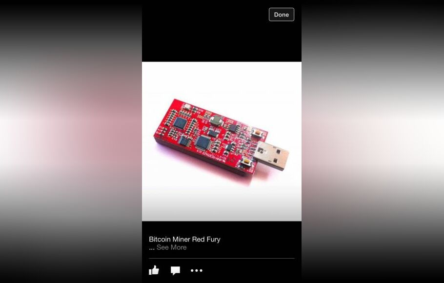 Alat menambang bitcoin Red Fury yang dibuat oleh Tiyo Triyanto