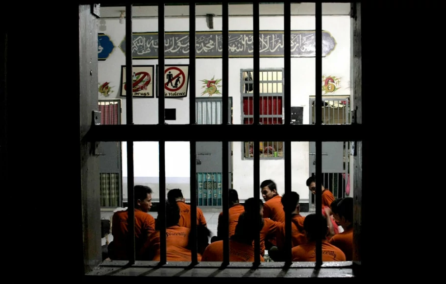 Ilustrasi narapidana di lembaga pemasyarakatan.