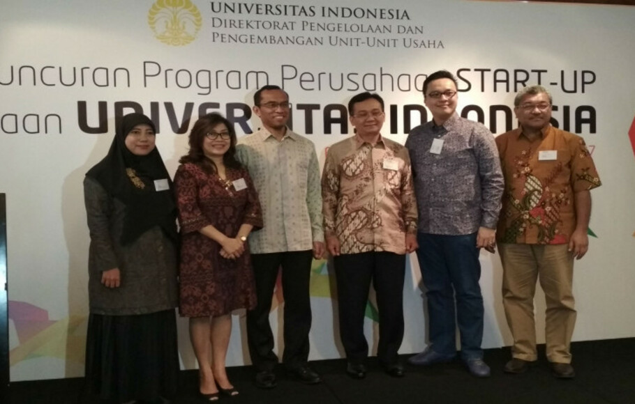 Peluncuran Program Perusahaan Startup Binaan Universitas Indonesia (UI), di Jakarta, 8 November 2017