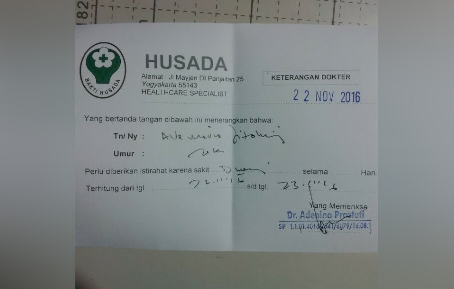 Surat Dokter Rumah Sakit Bogor