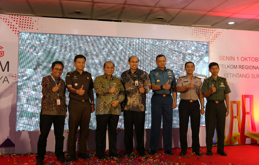 Grand Launching Institut Teknologi Telkom Surabaya (ITTS), di Surabaya, Senin 1 Oktober 2018.