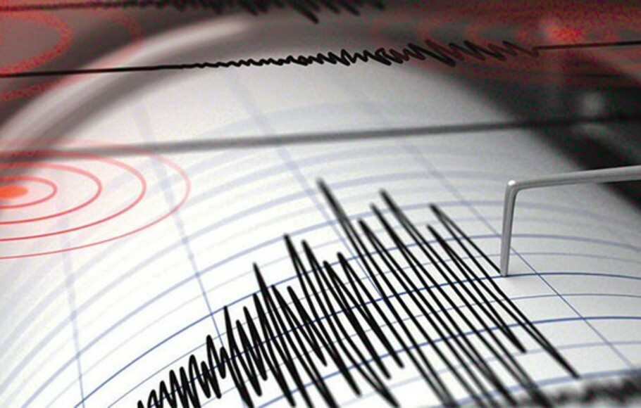 Ilustrasi gempa bumi.