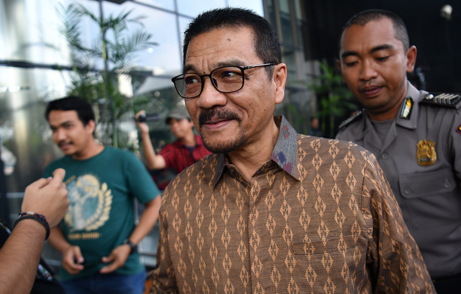 Mantan Mendagri Gamawan Fauzi menjalani pemeriksaan di kantor KPK, Jakarta, Rabu, 8 Mei 2019. Gamawan diperiksa sebagai saksi kasus dugaan korupsi KTP Elektronik dengan tersangka Markus Nari.