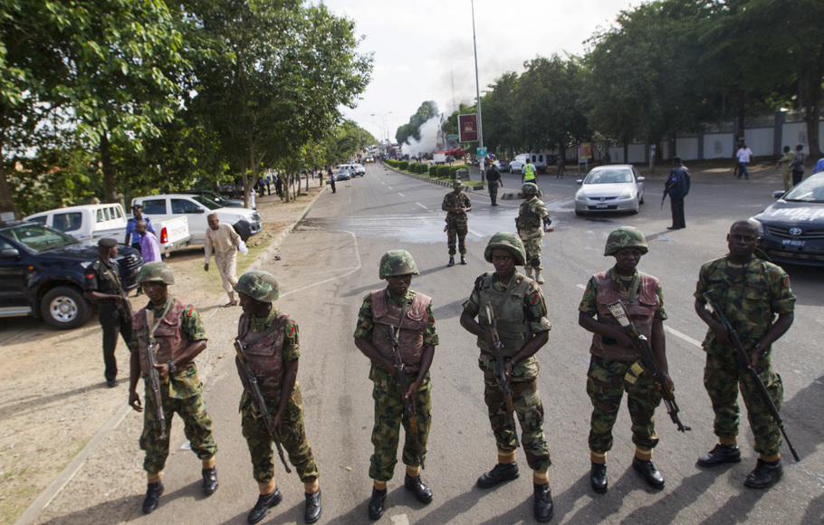 Para tentara Niger bersiaga untuk mengantisipasi gangguan keamanan dari kelompok teroris. 