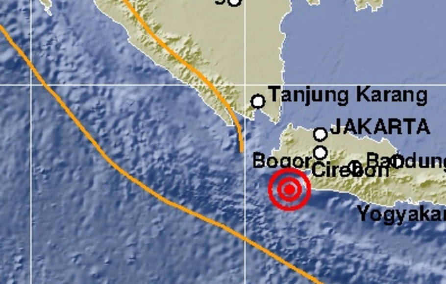 Gempa terjadi di Banten.