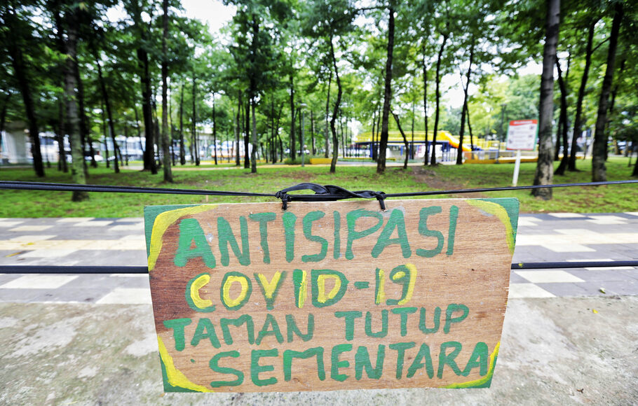 Penutupan Taman di Jakarta Antisipasi Penyebaran Virus Corona