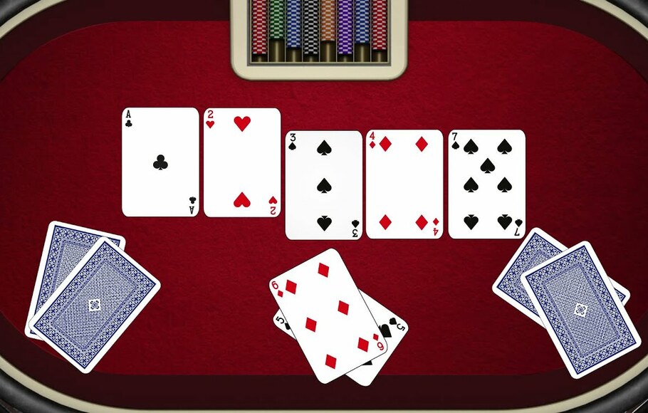 Ilustrasi permainan poker. 