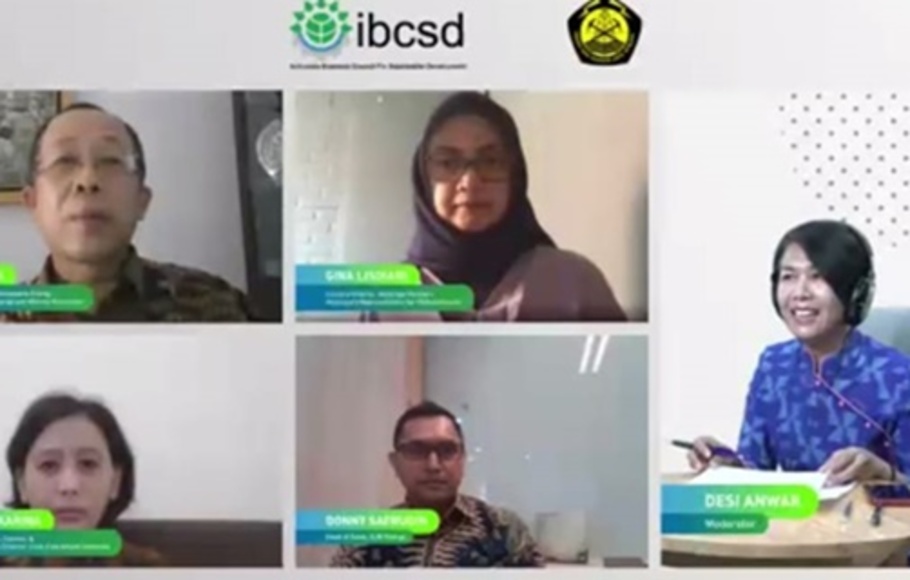 Diskusi webinar berjudul Unlocking Renewable Energy Demand from Commercial and Industrial Buyers for Green Economy, yang diselenggarakan oleh Indonesia Business Council for Sustainable Development (IBCSD), Kamis, 24 September 2020.