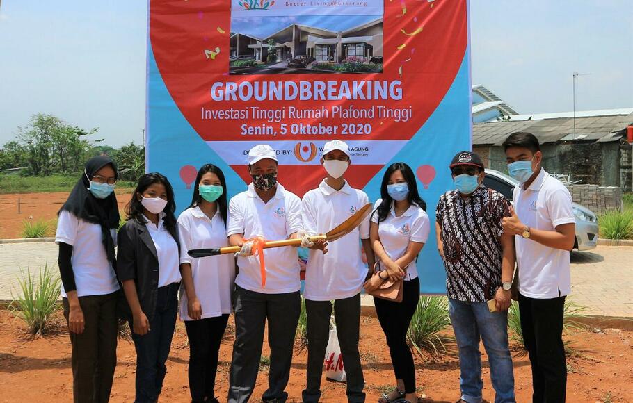 Developer Wadah Arta Agung, memulai pembangunan (groundbreaking) perumahan Arta Angsana, yang berlokasi di Cikarang, Bekasi, Senin (5/10/2020).
