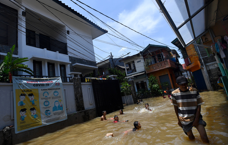 Ilustrasi banjir Jakarta.