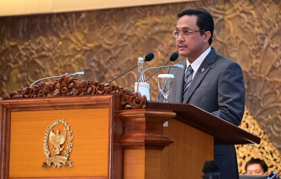 Ketua BPK Agung Firman Sampurna dalam rapat paripurna di Jakarta, Senin (9/11/2020).