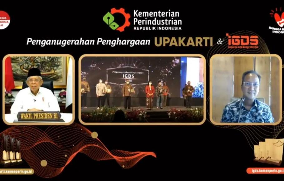 Acara penghargaan Upakarti dan Penghargaan IGDS tahun 2020 di Jakarta, Kamis (10/12/2020).
