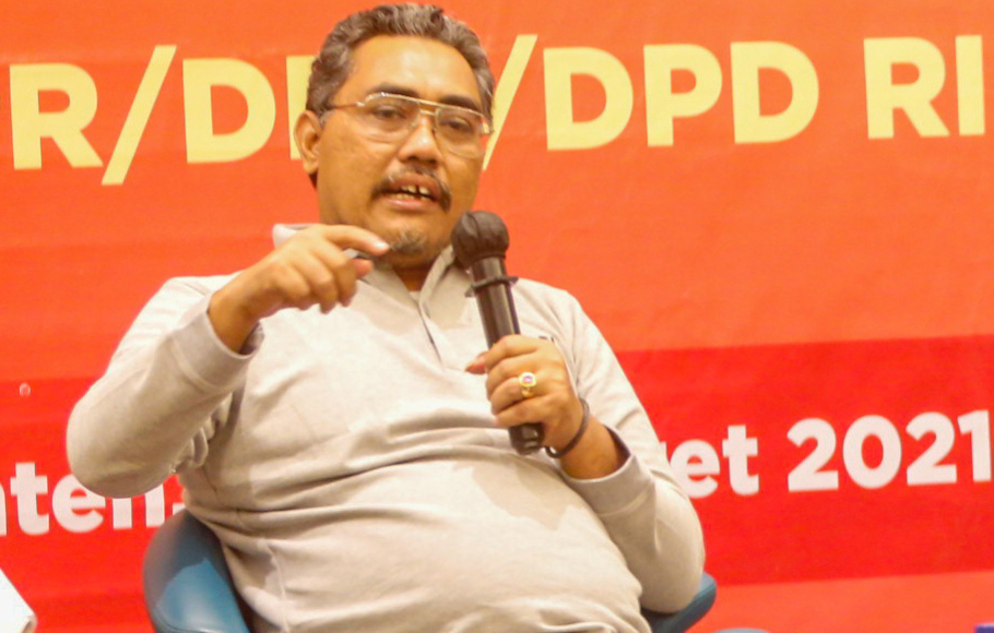 Wakil ketua MPR Jazilul Fawaid pada acara diskusi Urgensi Dibentuknya Pokok-pokok Haluan Negara di Anyer, Banten, Sabtu, 27 Maret 2021. 