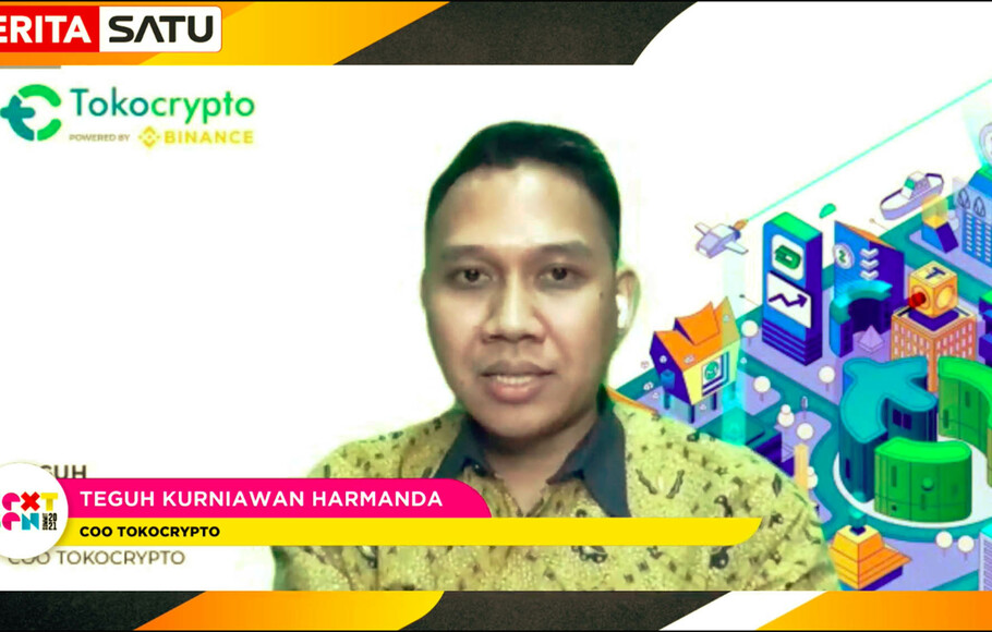 COO Tokocrypto Teguh Kurniawan Harmanda, menjadi pembicara hari ke-2 Next Gen Summit 2021 dengan tema Investasi Aset Kripto, Rabu (7/4/2021).