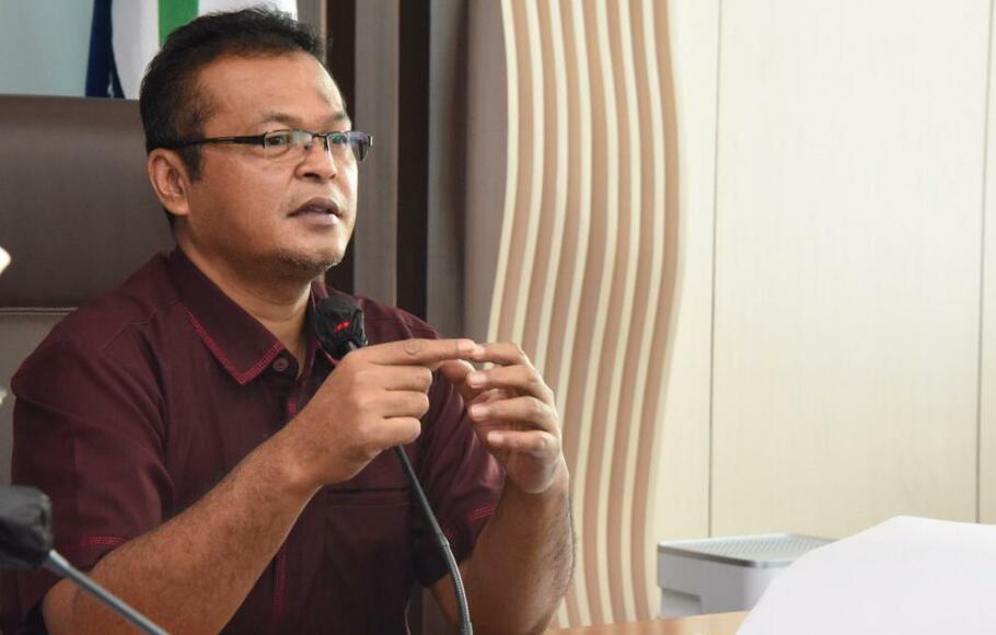 Kepala LAN Adi Suryanto saat memberikan arahan dalam Rapat Pimpinan LAN, Jakarta Senin, 12 Juli 2021