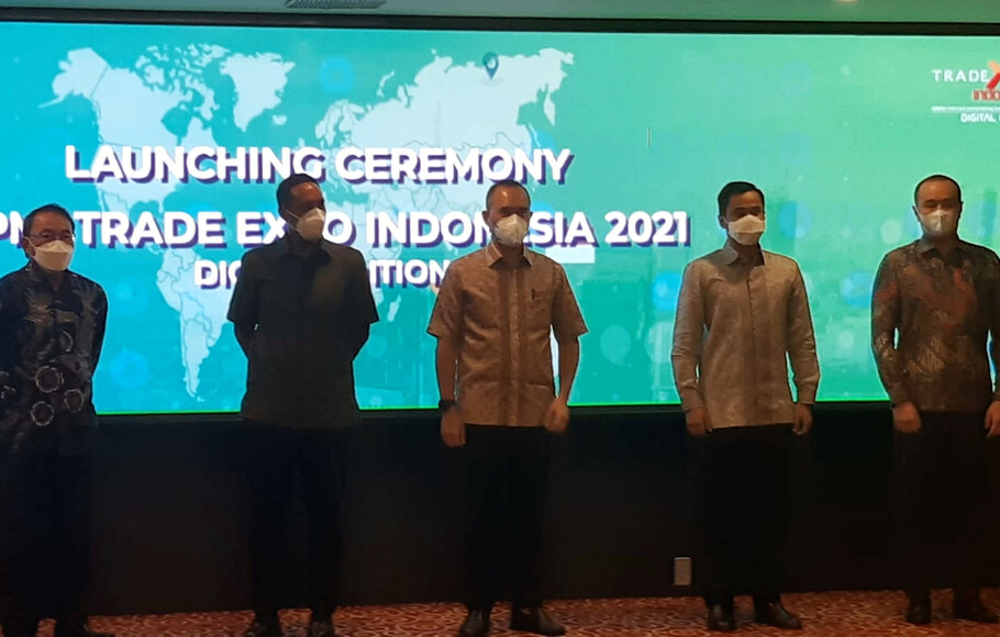 Peluncuran Hipmi Trade Expo Indonesia (TEI) 2021 yang digelar secara daring.

