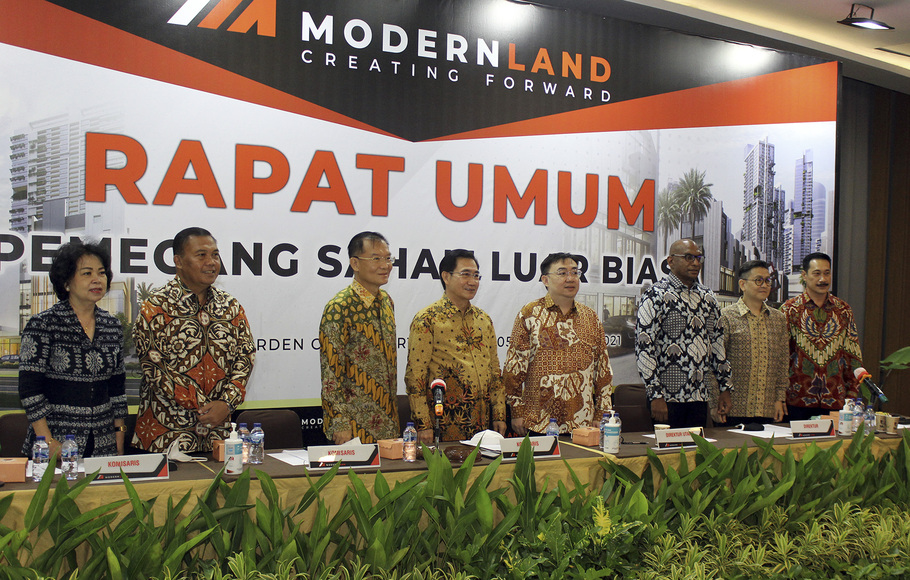 PT Modernland Realty Tbk.(MDLN) telah menggelar acara Rapat Umum Pemegang Saham Luar Biasa (RUPSLB) bertempat di Club House Jakarta Garden City, Jakarta Timur, Jumat, 5 November 2021.