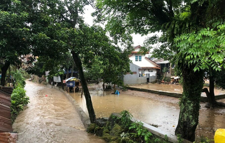 Salah satu tempat di Kota Bogor yang tergenang banjir.