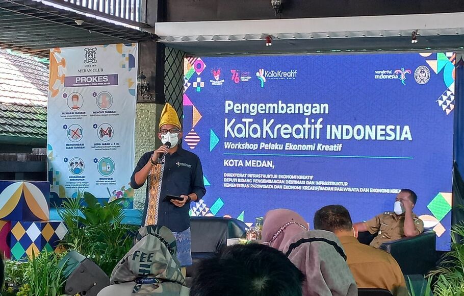 Menprekraf Sandiaga Uno di Workshop  KaTa Kreatif Indonesia di Medan.