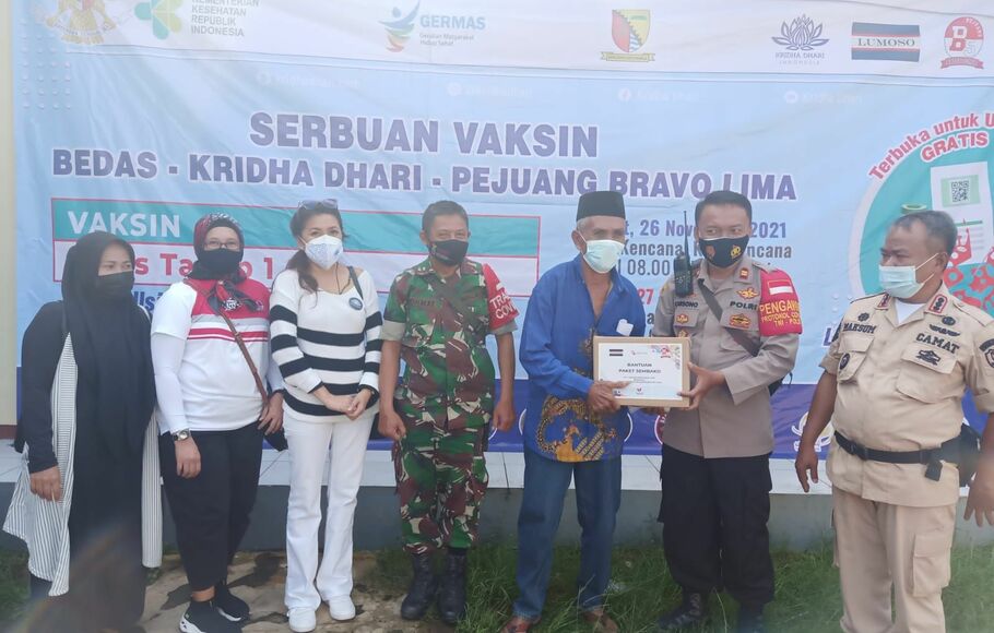 Yayasan Kridha Dhari Indonesia (YKDI) menggelar menggelar vaksinasi Covid-19 hingga ke pelosok wilayah Jawa Barat (Jabar).