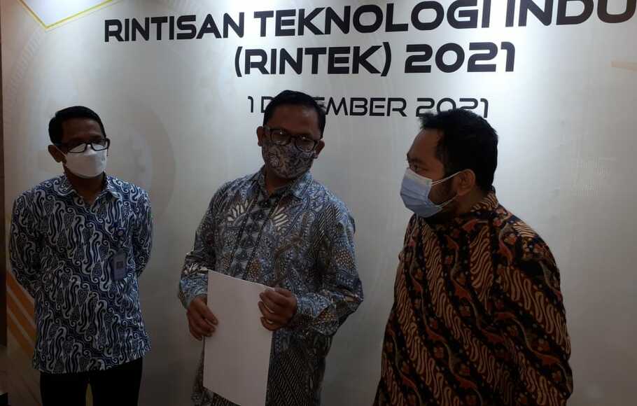 Kementerian Perindustrian (Kemenperin) memberikan anugerah penghargaan Rintisan Teknologi Industri (Rintek) 2021 kepada 16 perusahaan di Jakarta, rabu 1 Desember 2021.