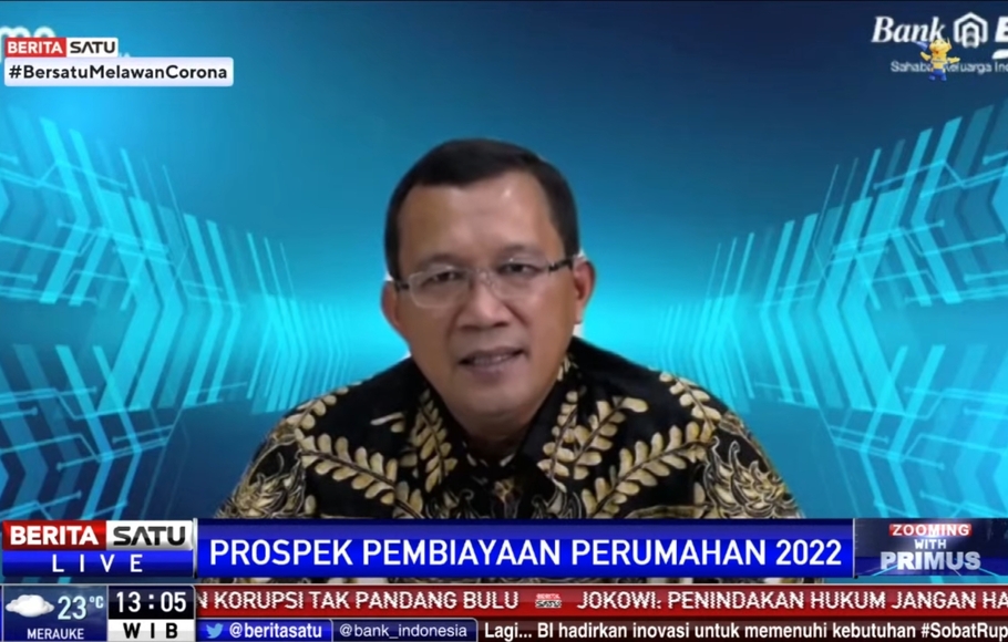 Direktur Utama PT Bank Tabungan Negara (Persero) Tbk Heru Koesmahargyo dalam program Zooming with Primus bertajuk “Prospek Pembiayaan Perumahan 2022” yang disiarkan Beritasatu TV, Kamis, 9 September 2021.