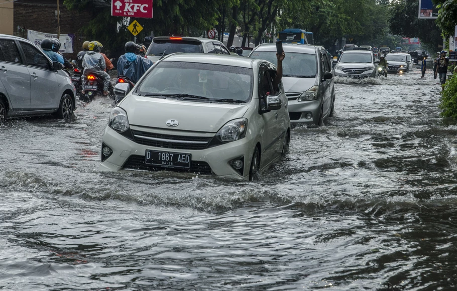 Ilustrasi banjir di Bandung.