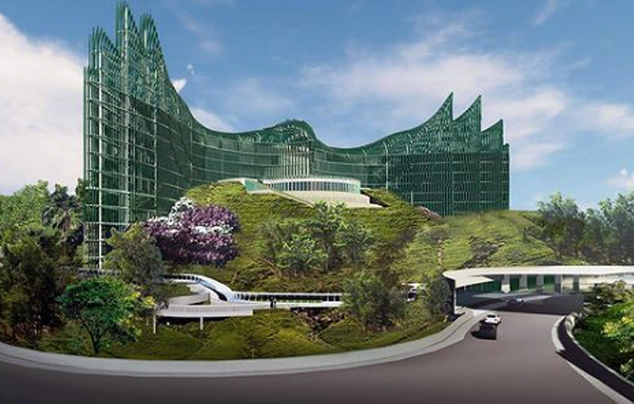 Desain Istana Kepresidenan di Kalimantan.
