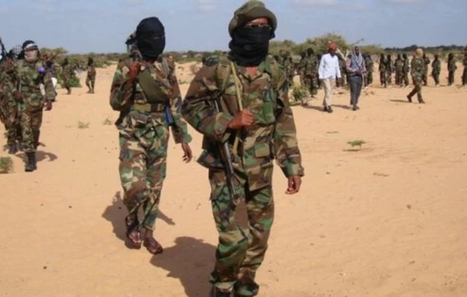 Kelompok teroris Al Shabab beroperasi di Somalia.