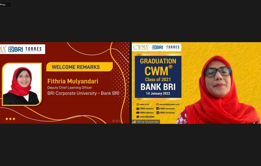 Welcome Remarks by Fithria Mulyandari Deputy Chief Learning Officer, BRI Corporate University – Bank BRI 