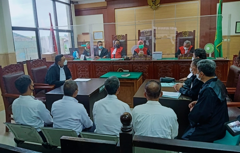 Sidang perdana kasus kebakaran Lembaga Pemasyarakatan (Lapas) Kelas 1A Tangerang digelar di Pengadilan Negeri Tangerang, Selasa 18 Januari 2022. 