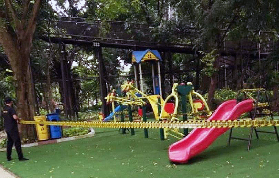 Pemerintah Kota Tangerang kembali melakukan penutupan Ruang Terbuka Hijau (RTH) dan Taman Tematik yang ada di seluruh wilayah Kota Tangerang akibat meningkatnya kasus Covid-19 yang terjadi di wilayah Kota Tangerang.