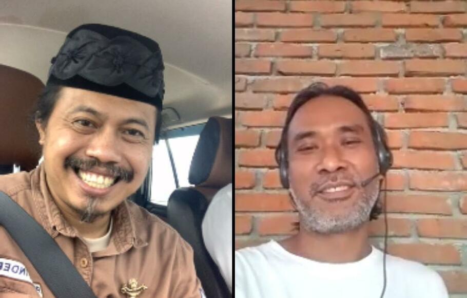 Chandra Malik (kanan) dan Neni Muhidin (kiri), pengurus Perkumpulan Penulis Indonesia Alinea dalam “Refleksi dari Satupena Menuju Alinea” digelar secara daring, Sabtu, 23 Januari 2022. 