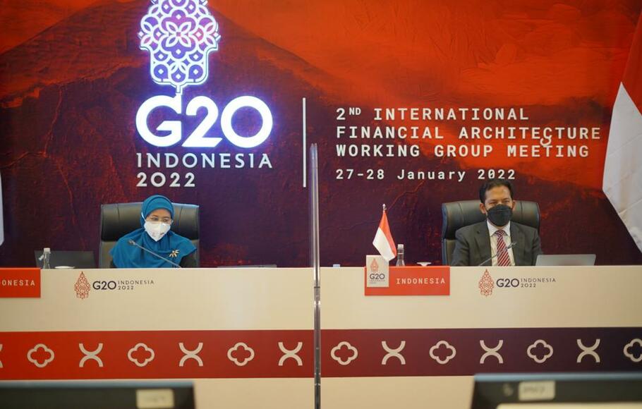 Pertemuan G-20 International Financial Architecture Working Group (IFAWG) yang diselenggarakan oleh Presidensi G-20 Indonesia secara virtual, 27-28 Januari 2022.