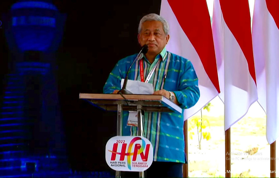 Deklarai pers nasional oleh Ketua Dewan Pers M Nuh  pada peringatan Hari Pers Nasional di Kendari, Sulawesi Tenggara, Rabu, 9 Februari 2022.