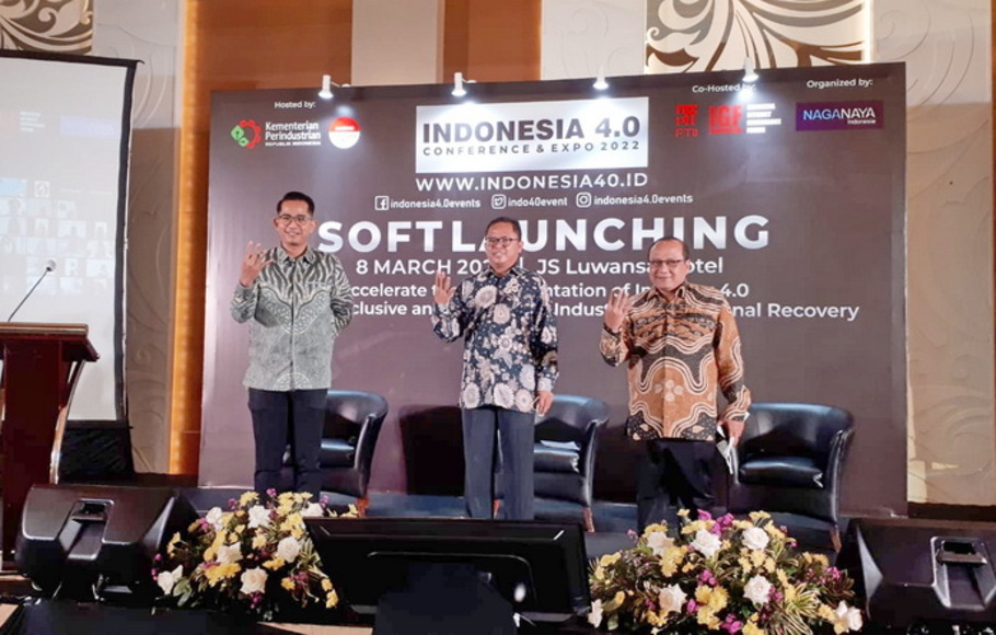 Kementerian Perindustrian RI, Federasi Teknologi Informatika Indonesia (FTII), Indonesia Internet Governance Forum (IGF) dan Nagayana Indonesia menggelar Soft Launching Indonesia 4.0 Conference & Expo 2022 di Jakarta, Selasa 8 Maret 2022.